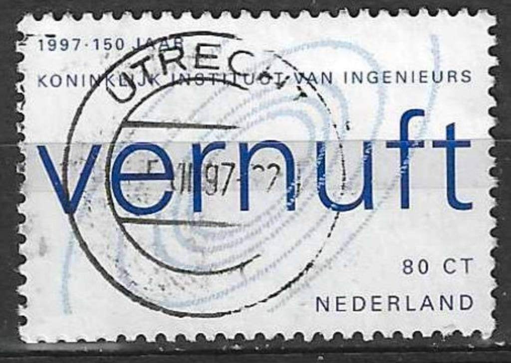 Pays-Bas 1997 - Yvert 1598 - Institut des ingénieurs (ST), Timbres & Monnaies, Timbres | Pays-Bas, Envoi, Affranchi