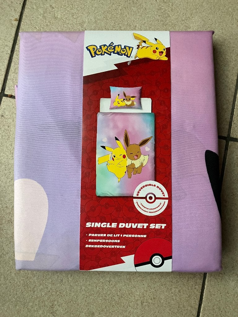 Nieuw dubbelzijdig eenpersoons dekbedovertrek Pokemon, Ophalen of Verzenden, Nieuw, Dekbedovertrek, Dubbelzijdig