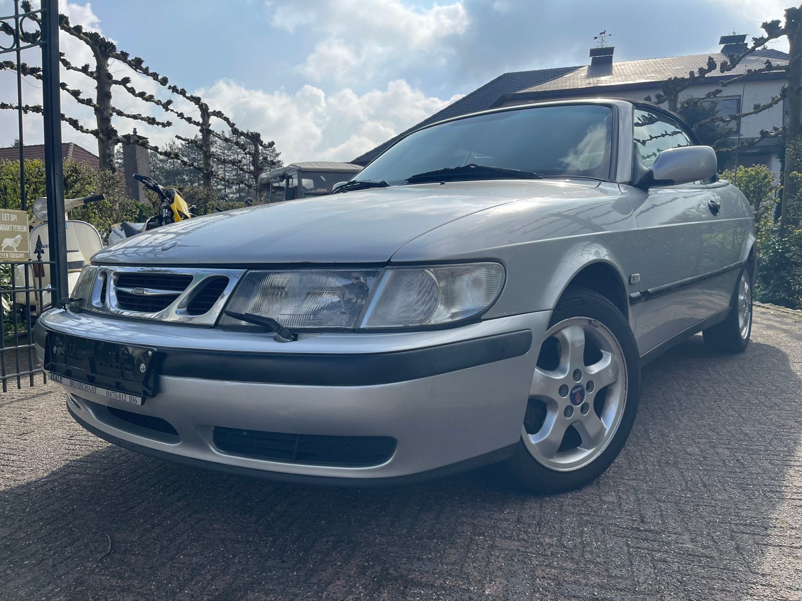 2.0i Cabrio LEDER/AIRCO!!!!!!, Auto's, Saab, 4 zetels, 1995 cc, Cabriolet, Leder