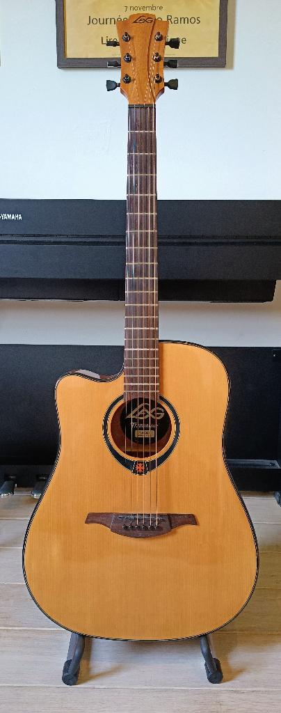 Guitare - LAG TL66DCE - gaucher, Muziek en Instrumenten, Snaarinstrumenten | Gitaren | Akoestisch, Ophalen, Gebruikt, Western- of Steelstringgitaar