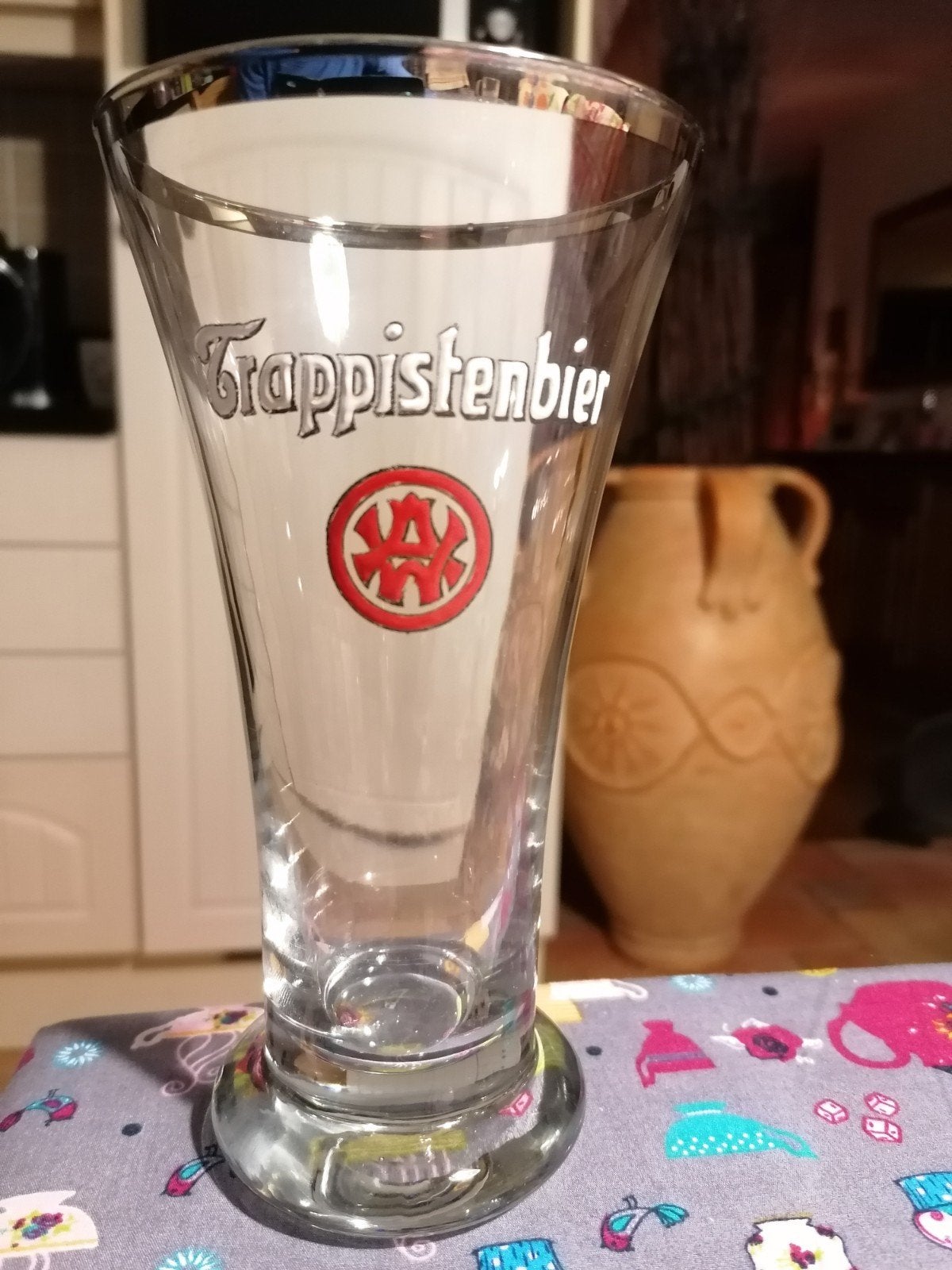 Zeldzame émaille bierfluit Westmalle., Verzamelen, Ophalen of Verzenden