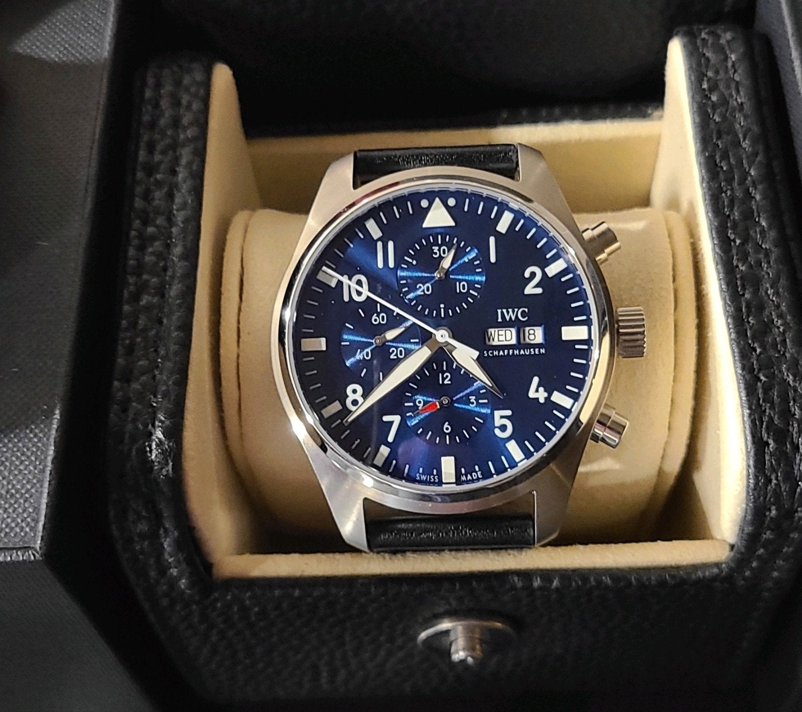 IWC Pilot's Watch Chronograph Le Petit Prince, lederen band, Handtassen en Accessoires, Leer, Polshorloge, Nieuw, Ophalen