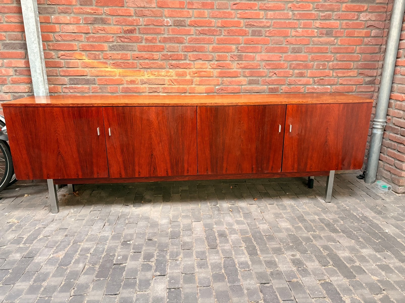 Buffet vintage Fristho des années 1960 en palissandre, 25 à 50 cm, Avec porte(s), 200 cm ou plus, Enlèvement