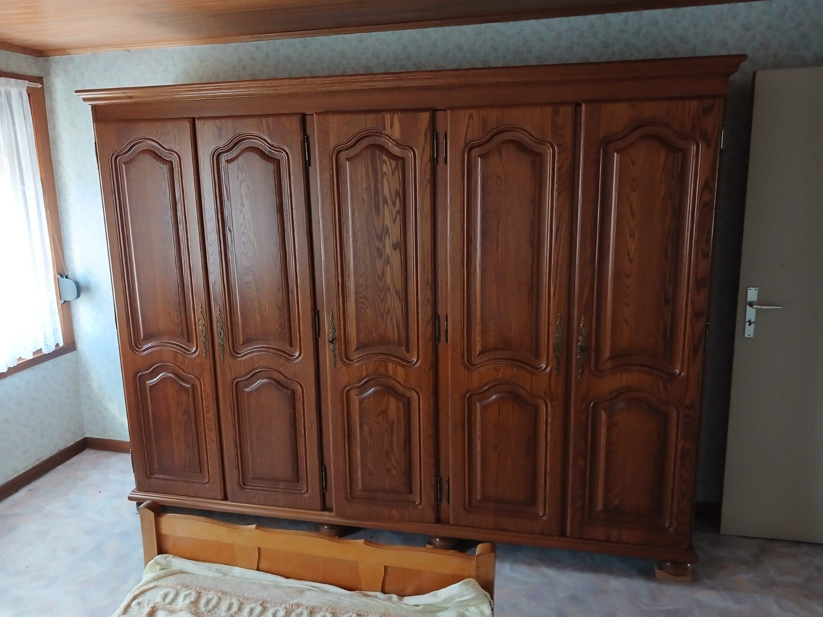 Garde-robe plaqué chêne, Maison & Meubles, Enlèvement, Chêne