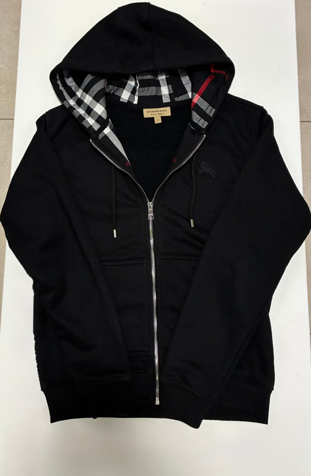 Burberry zipper, Kleding | Heren, Truien en Vesten, Verzenden, Nieuw, Maat 46 (S) of kleiner, Zwart