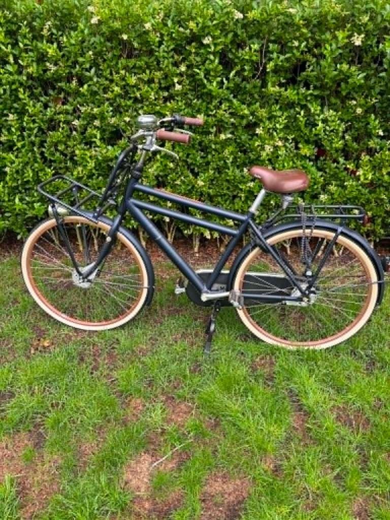 Herenfiets, Fietsen en Brommers, Velgrem, Versnellingen, Zo goed als nieuw, 53 tot 57 cm