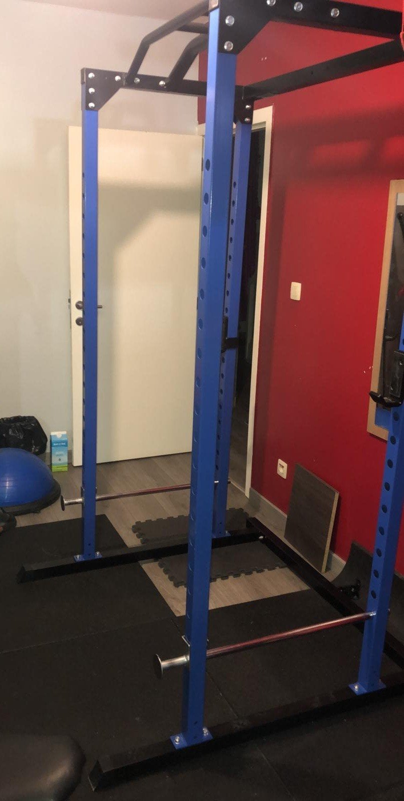 Complete Krachtsport Set: Rek, Diptank, Halterstang & Gewich, Ophalen, Zo goed als nieuw