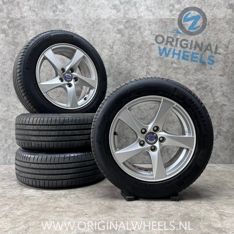 16 inch originele Hera velgen + zomerbanden Volvo V40 314230, Pneus et Jantes, 215 mm, 16 pouces, Pneus été
