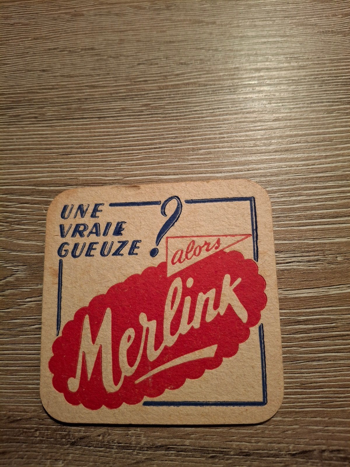 Oud bierviltje gueuze merlink, Verzamelen, Ophalen of Verzenden