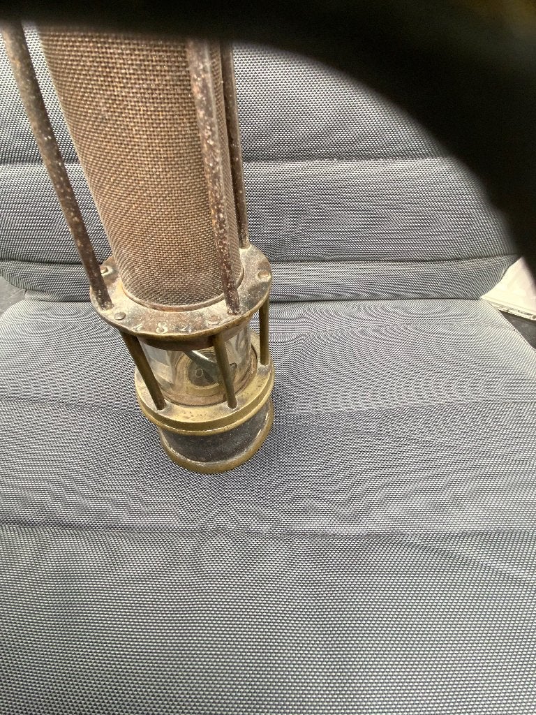 lampe de sécurité pour mineur en laiton — lampe Davy (N 82), Enlèvement