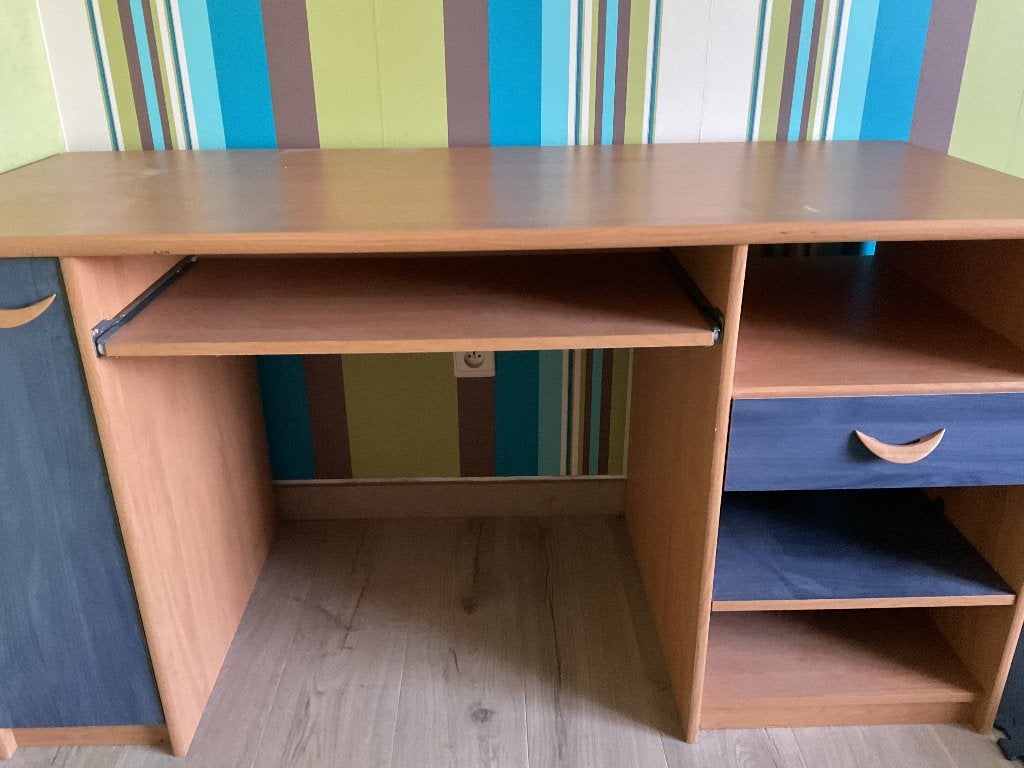 Bureau met boekenkastje, Huis en Inrichting, Ophalen, Gebruikt, Hout, Schoolbureau