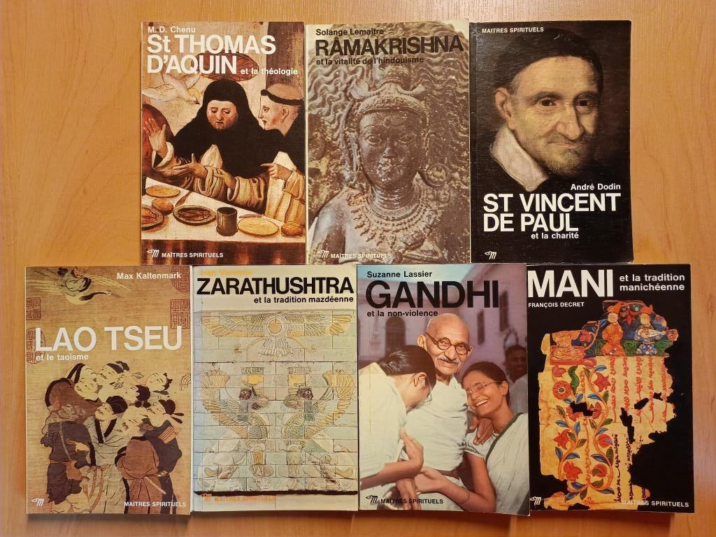 7 livres de la Collection "Maitres spirituels"  Edit Seuil, Enlèvement, Utilisé