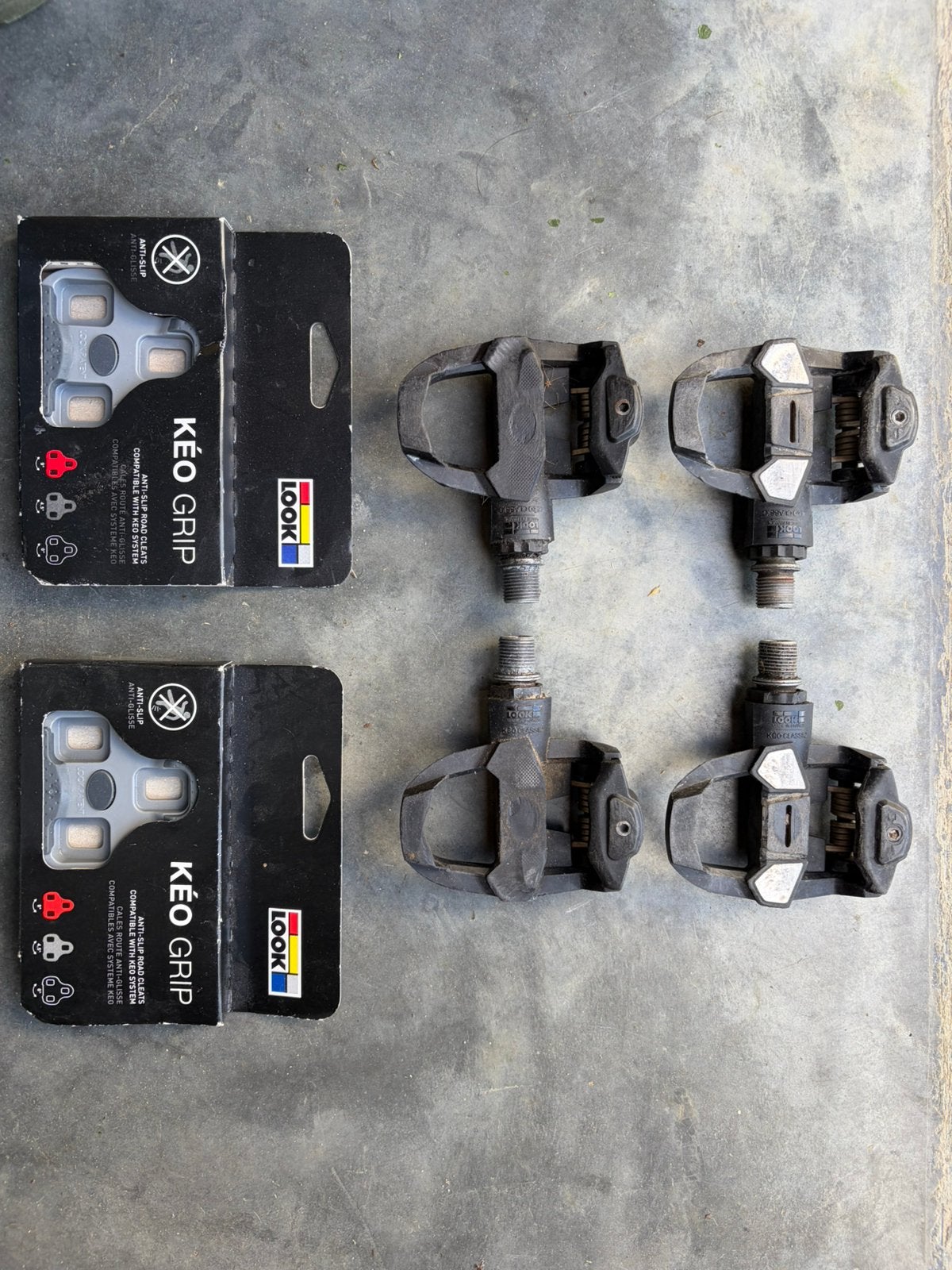 LOOK Kéo Classic pedalen + 2x nieuwe Kéo Grip cleats, Ophalen of Verzenden, Gebruikt