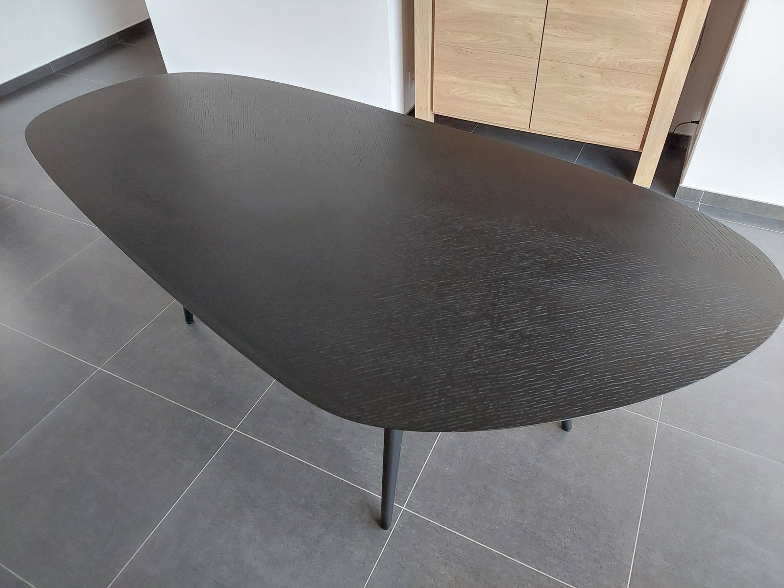 Design tafel ‘Zanotta Tweed’, Huis en Inrichting, Tafels | Eettafels, Ophalen, Gebruikt, 100 tot 150 cm, 200 cm of meer