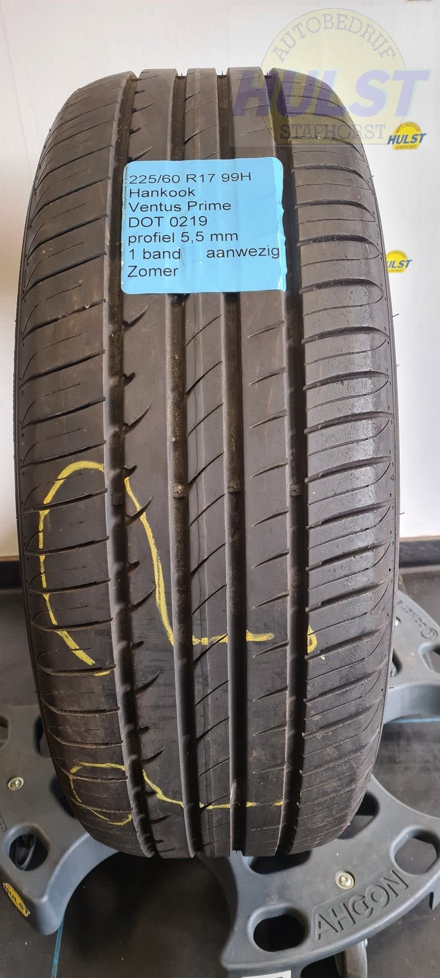 Gebruikte Hankook zomerband 225/60 R17 99H, Autos : Pièces & Accessoires, -, Véhicule de tourisme, Pneus été, -