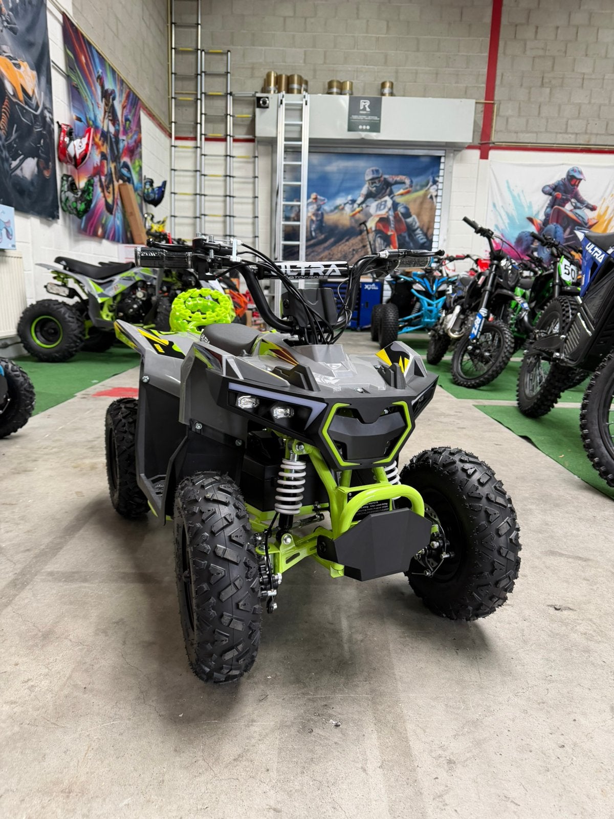 Ultra Motocross 1200W 36V Elektrische Kinderquad Accu Groen, Nieuw