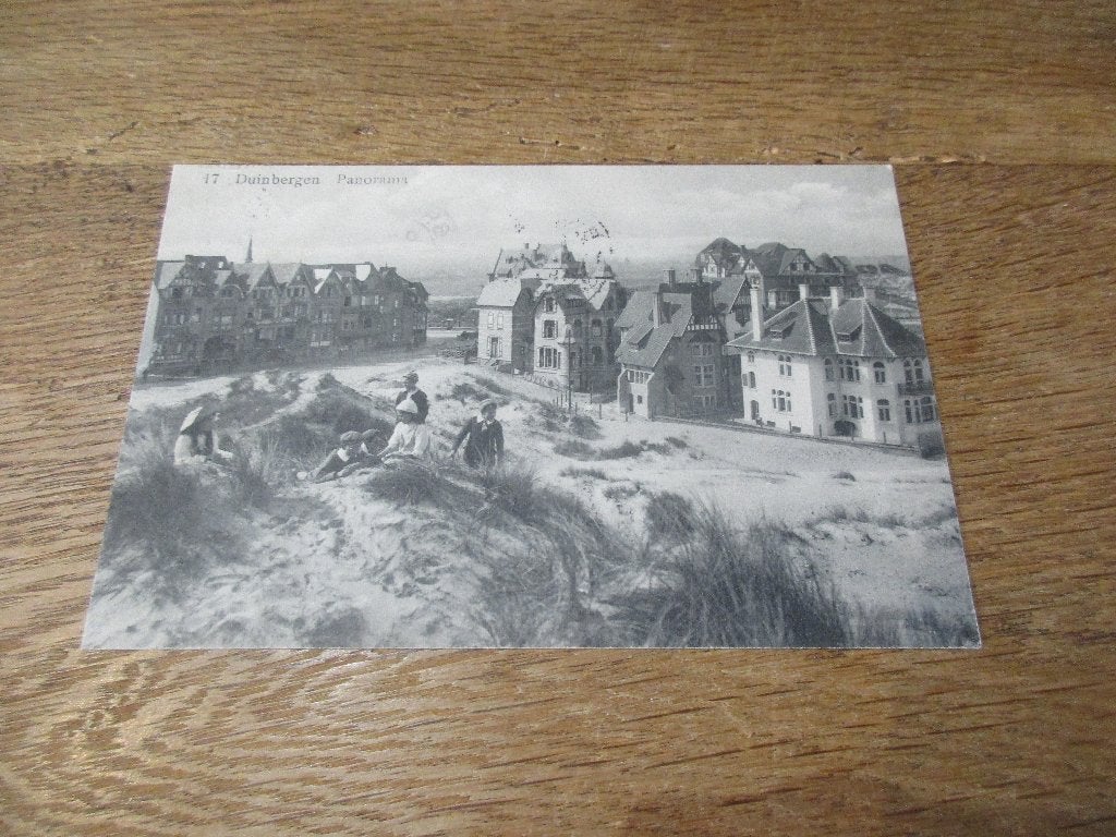 POSTKAART DUINBERGEN PANORAMA 1920 GEANIMEERD, Verzamelen, Verzenden, 1920 tot 1940, Gelopen, West-Vlaanderen