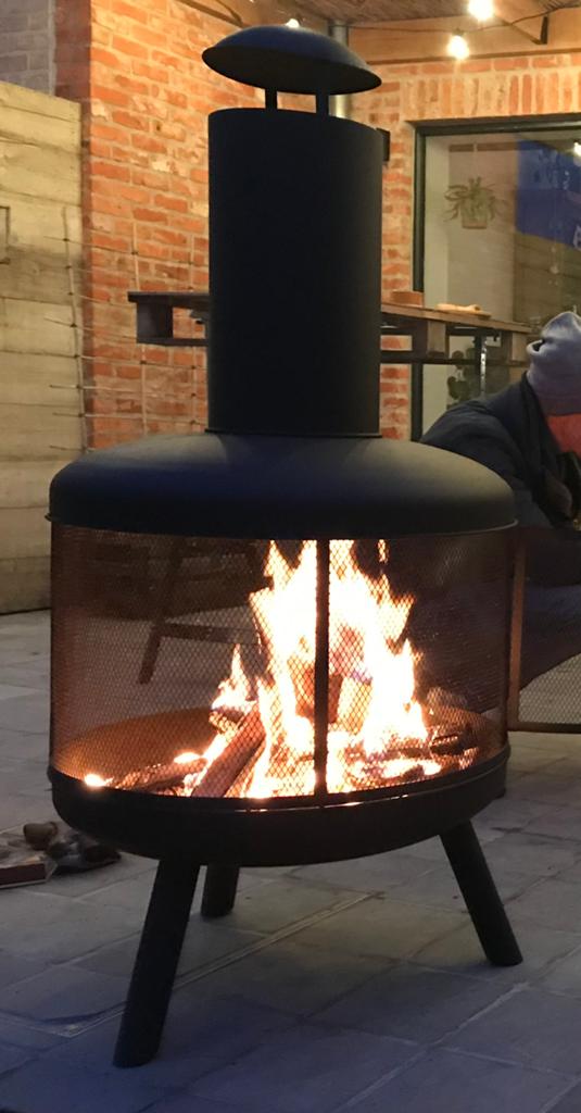 Gezellige design tuinhaard, Tuin en Terras, Ophalen, Zo goed als nieuw