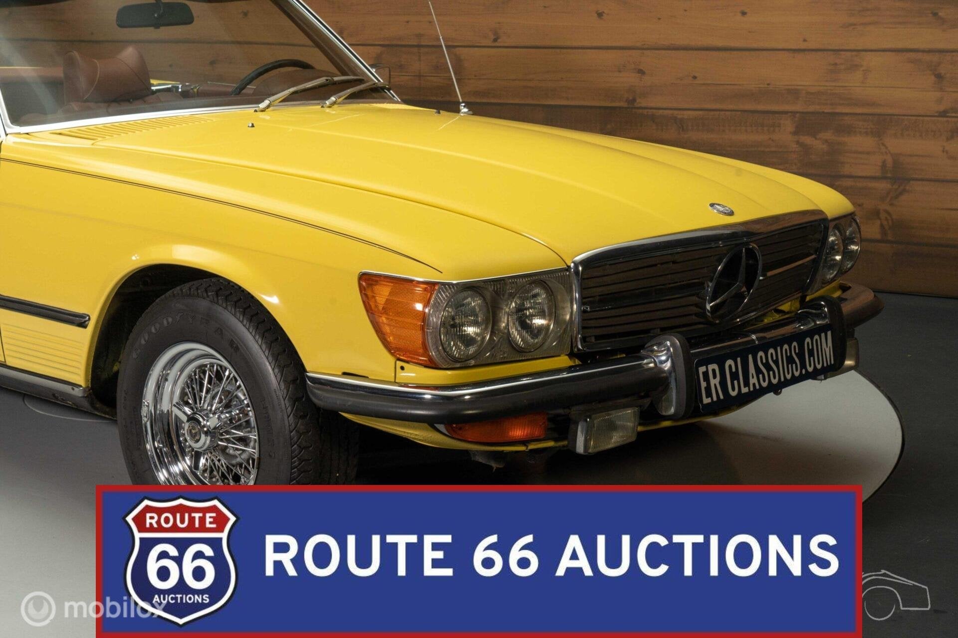 Mercedes-Benz 450SL | 1973 | Route 66 Auctions, Auto's, Zwart, Mercedes-Benz, Bedrijf, Handgeschakeld