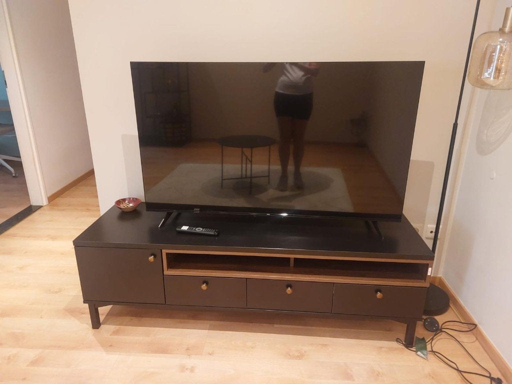 Tv-meubel zwart, Huis en Inrichting, Ophalen, Overige materialen, 150 tot 200 cm, Zo goed als nieuw