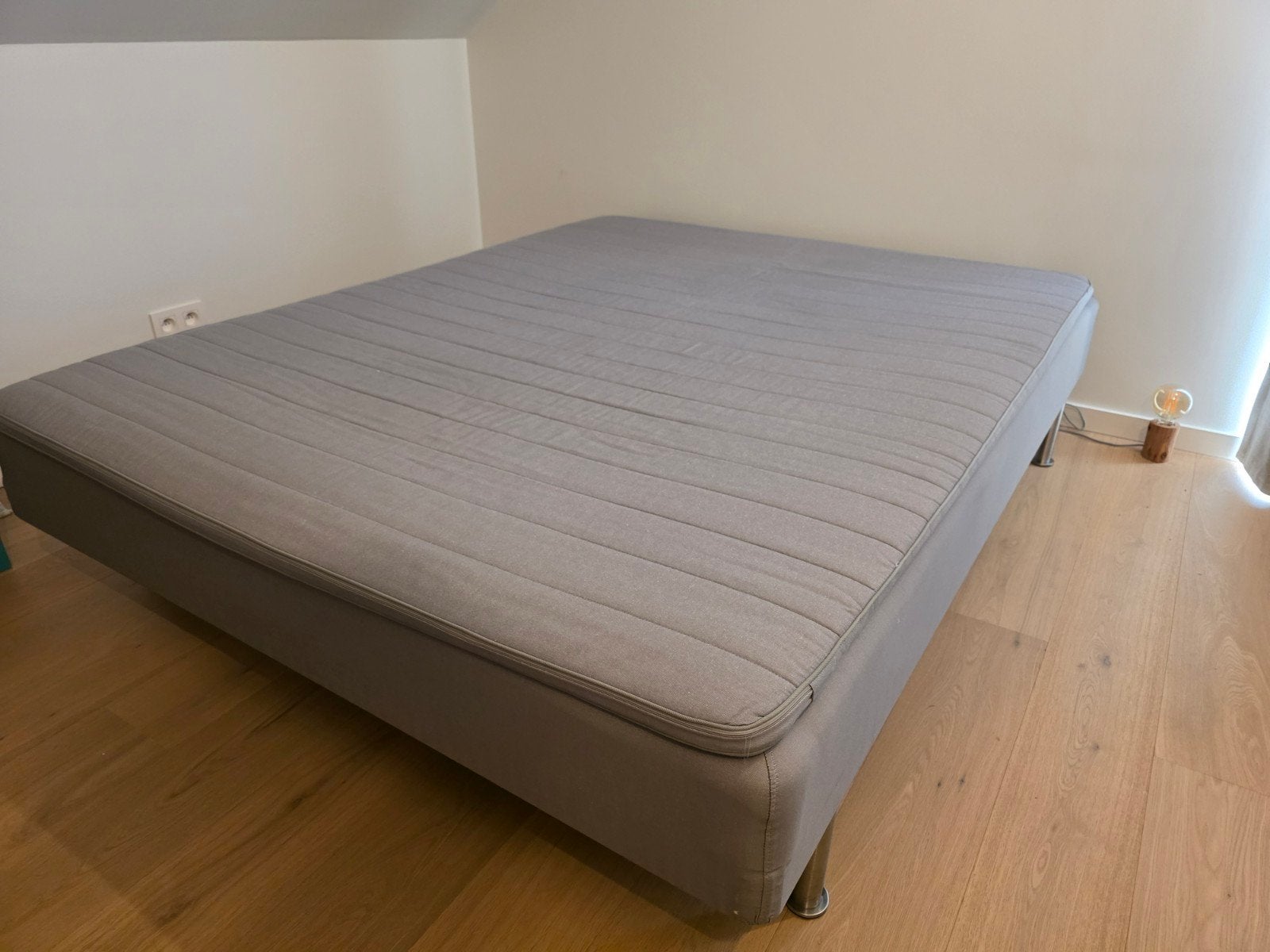 Boxspring + topper 160 x 200, Huis en Inrichting, Slaapkamer | Boxsprings, Ophalen, Tweepersoons, Zo goed als nieuw, 200 cm