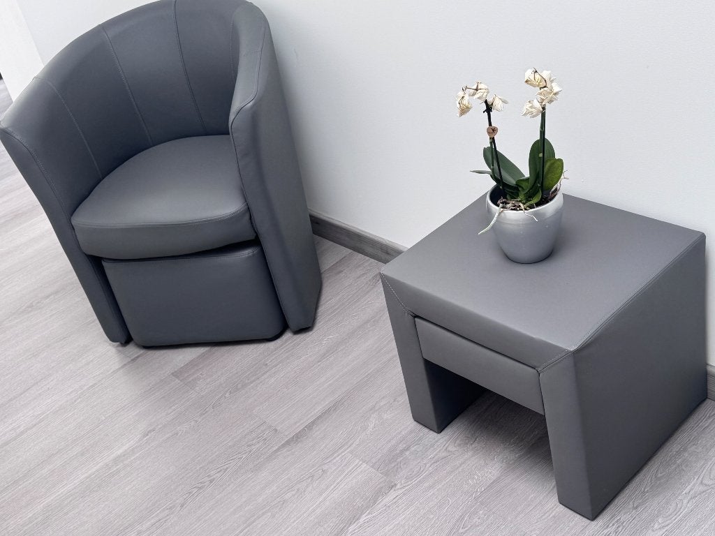 Fauteuil+chevet, Maison & Meubles, Fauteuils, Comme neuf, Autres matériaux, 75 à 100 cm, 75 à 100 cm, Enlèvement