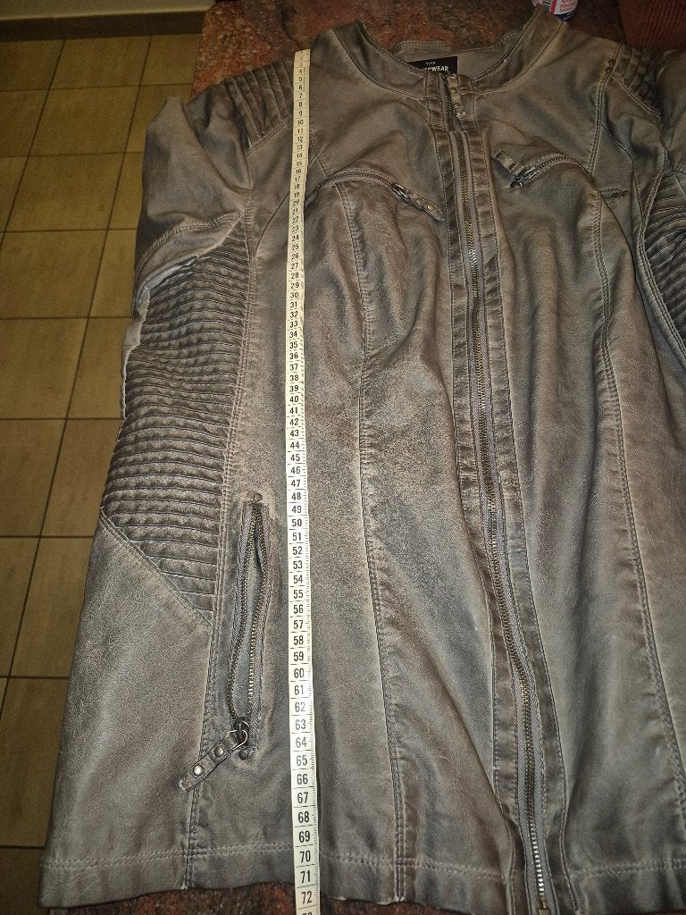 Leren jas met gewassen look, Kleding | Dames, Ophalen of Verzenden, Gedragen, Maat 46/48 (XL) of groter