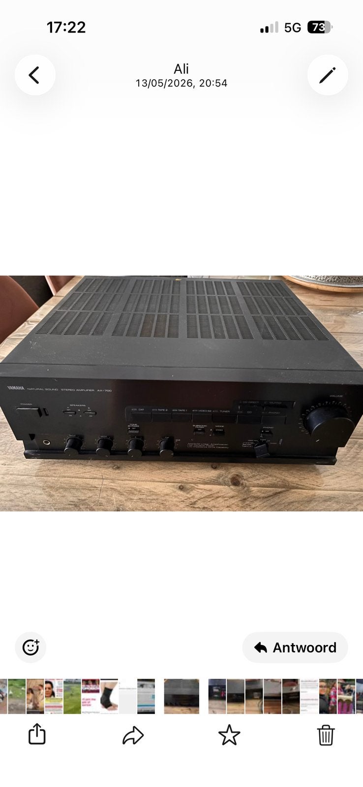 Yamaha Stereo Integrated Amplifier AX-700  Specifications, TV, Hi-fi & Vidéo, Enlèvement, Comme neuf