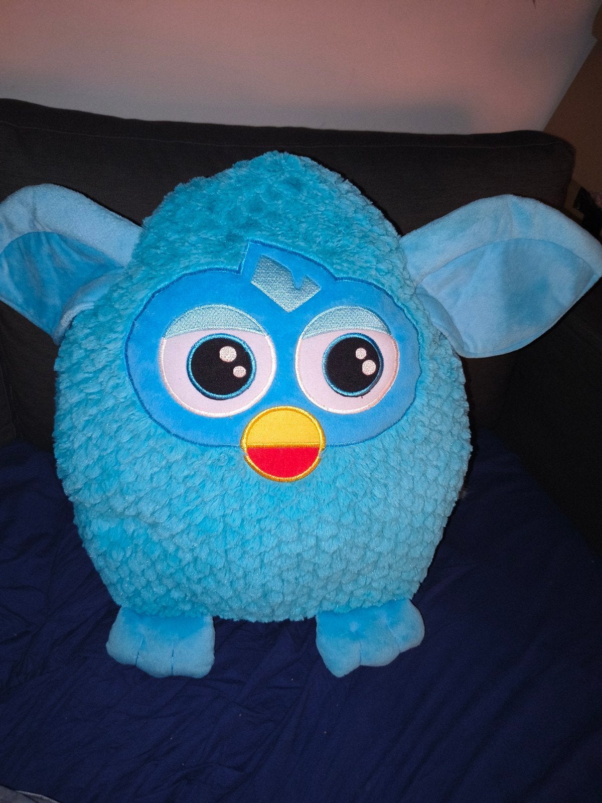 Furby XL Official Hasbro plushie from famosa Brand +-50cm, Blauw, Ophalen of Verzenden, Middelgroot (20 tot 80 cm), Met label