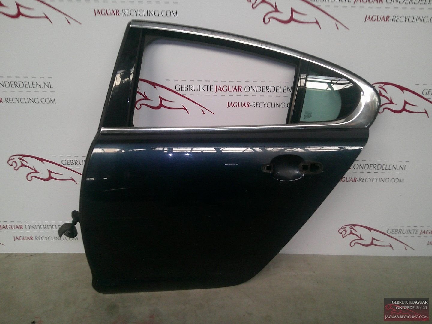 Deur links achter blauw Jaguar XF 2008-2015, Auto-onderdelen, Gebruikt, -, Deur, Ophalen of Verzenden