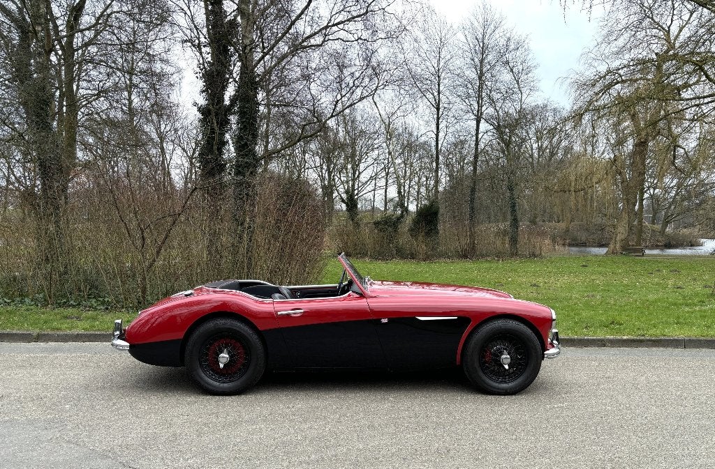 austin healey 100/6 3000 overdrive gerestaureerd., Auto's, Lichtmetalen velgen, 4 zetels, Achterwielaandrijving, Cabriolet