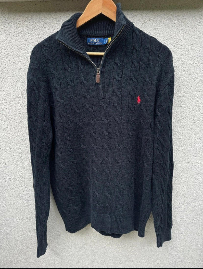 ralph lauren trui met rits, Ophalen of Verzenden, Nieuw, Maat 48/50 (M), Zwart