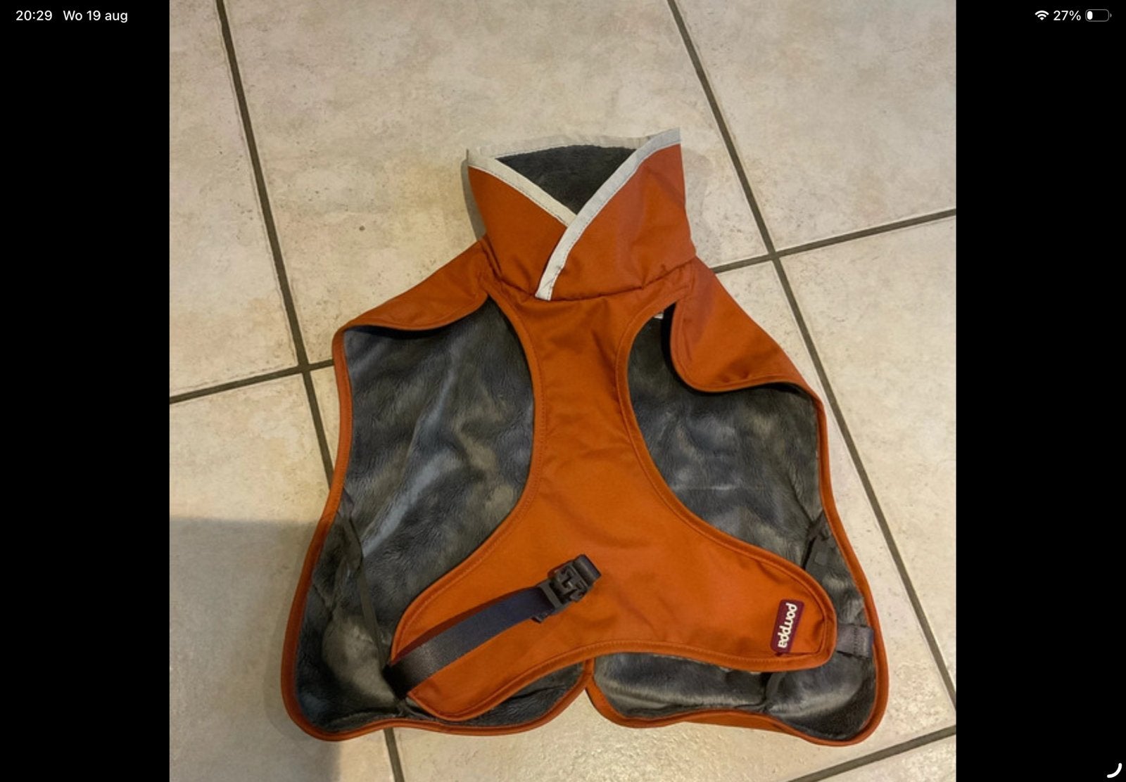 Regenjas hond, Dieren en Toebehoren, Hondenkleding, Ophalen, Zo goed als nieuw, Hondenjas