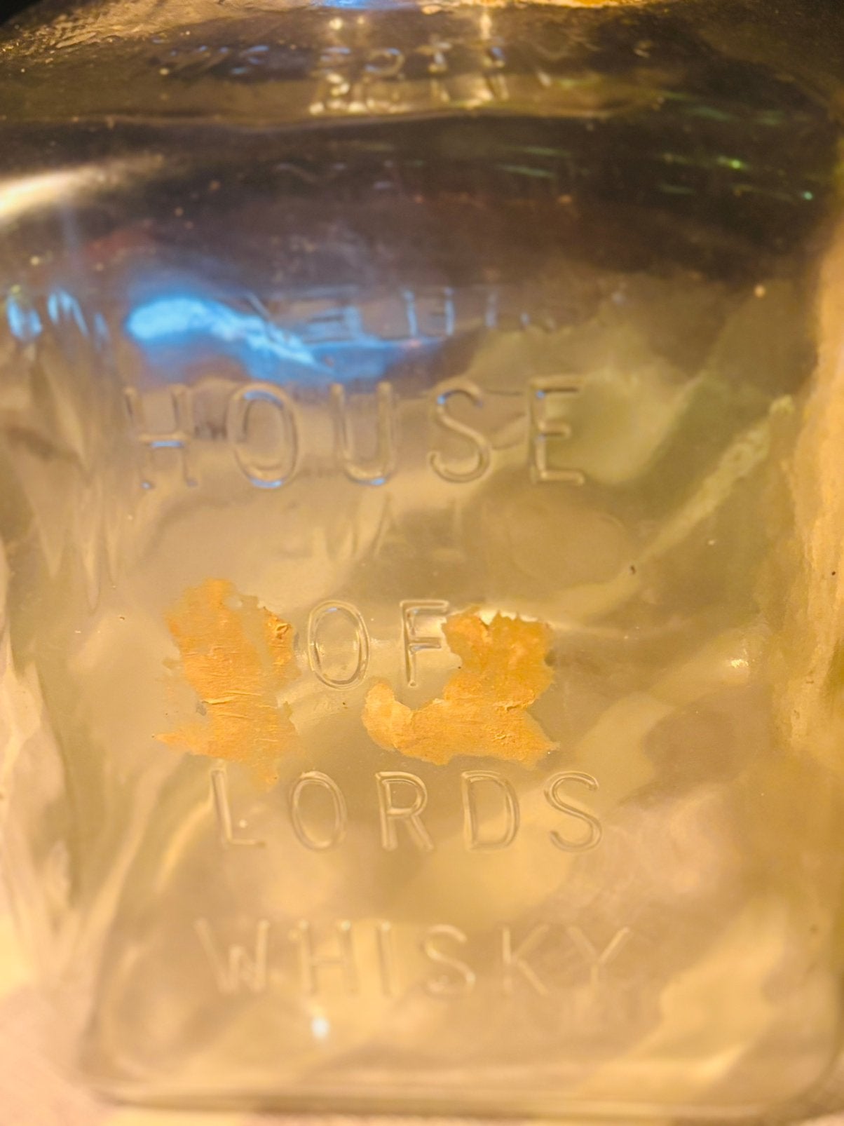 Bouteille de whisky House or Lords XL (vide), Enlèvement ou Envoi, Utilisé
