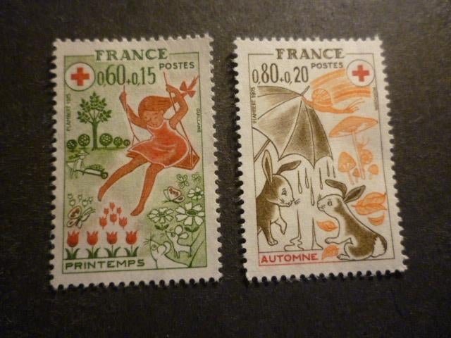 Frankrijk/France 1975 Yt 1860/1861(zonder gom/sans gomme), Verzenden