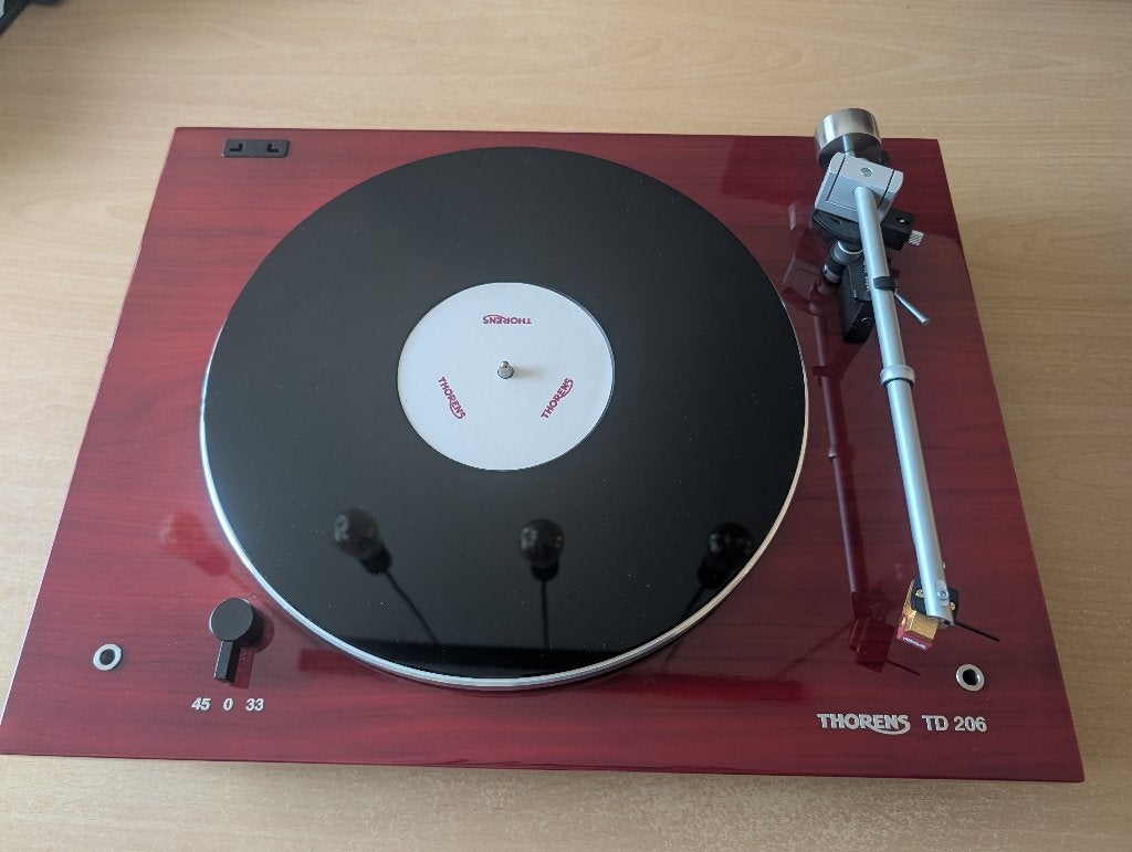 Platenspeler Thorens TD 206, Audio, Tv en Foto, Platenspelers, Ophalen, Zo goed als nieuw, Platenspeler, Thorens