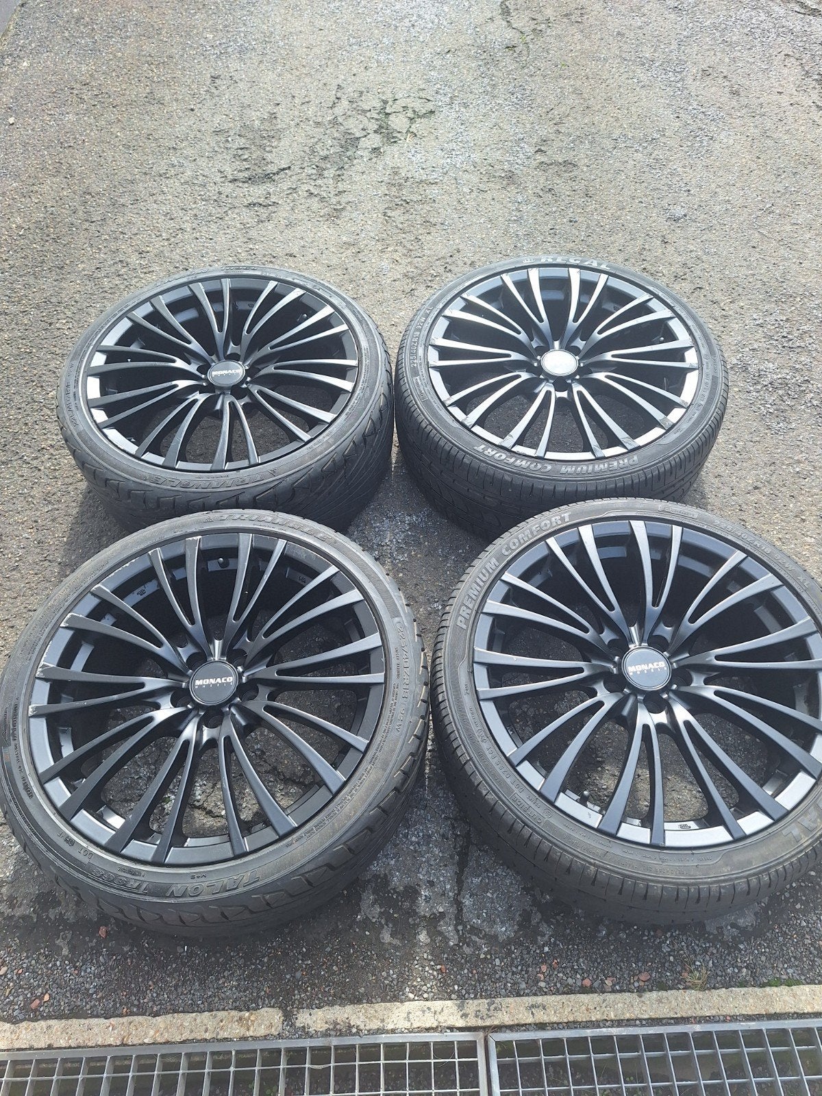 jantes Monaco noire mat, Ophalen, 18 inch, Gebruikt, Banden en Velgen