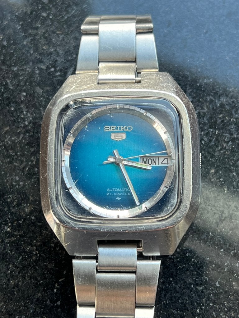 seiko 5 vintage modèle tv, Montre-bracelet, Seiko, Enlèvement ou Envoi, Acier
