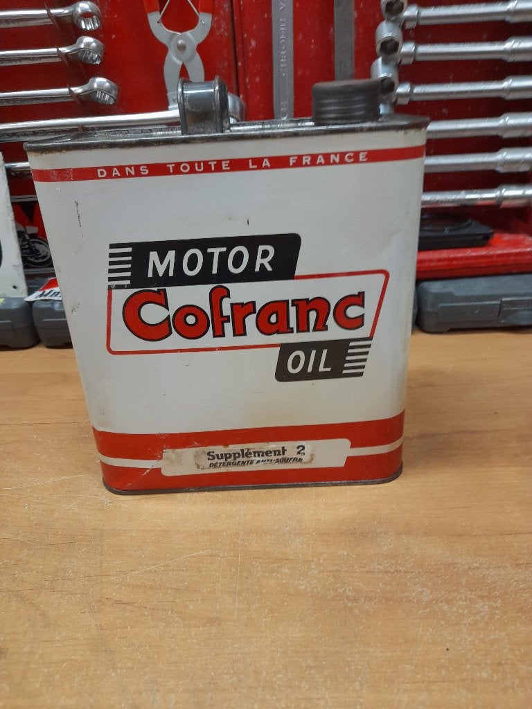 oude lege oliekan | Cofranc Motor Oil, Verzenden, Gebruikt, Overige typen