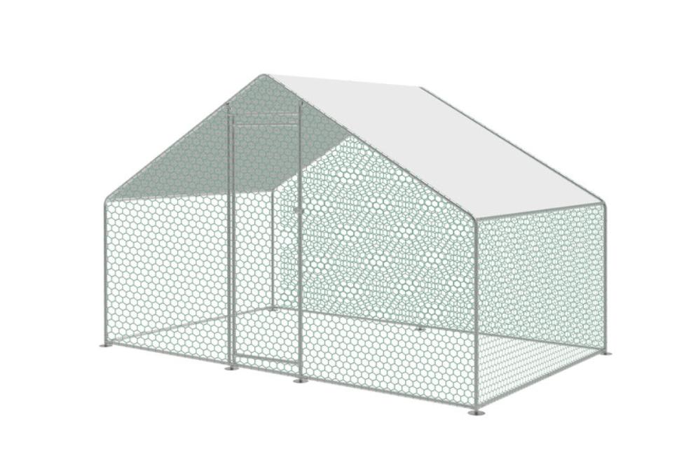 Metalen Kippenren met Dak 2x3x1,95m