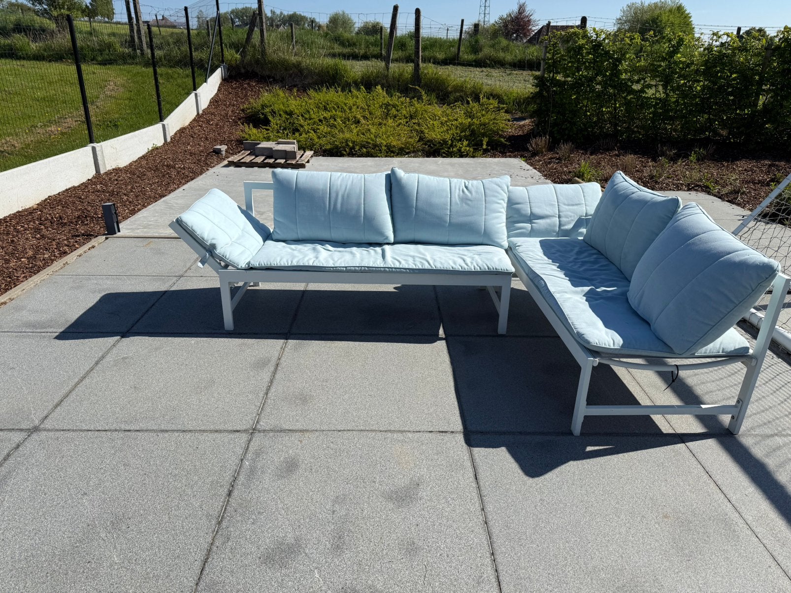 Loungeset, Tuin en Terras, Ophalen, 4 zitplaatsen, Gebruikt, Aluminium