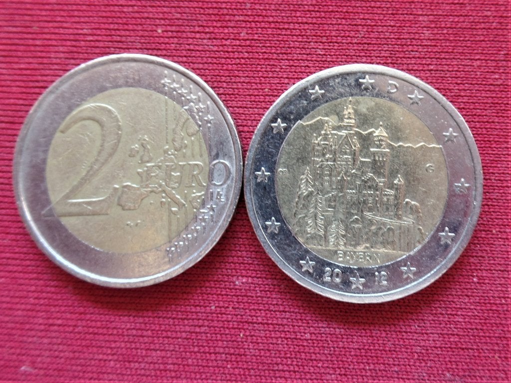 2 euro Duitslands 2012 (Beieren), Ophalen of Verzenden, 2 euro, Losse munt