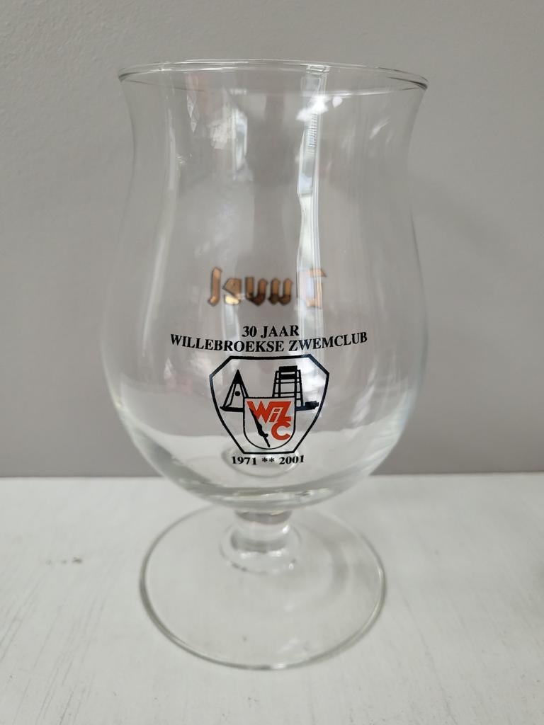 Duvel glas 30 jaar Willebroekse zwemclub 2001, Ophalen of Verzenden, Duvel