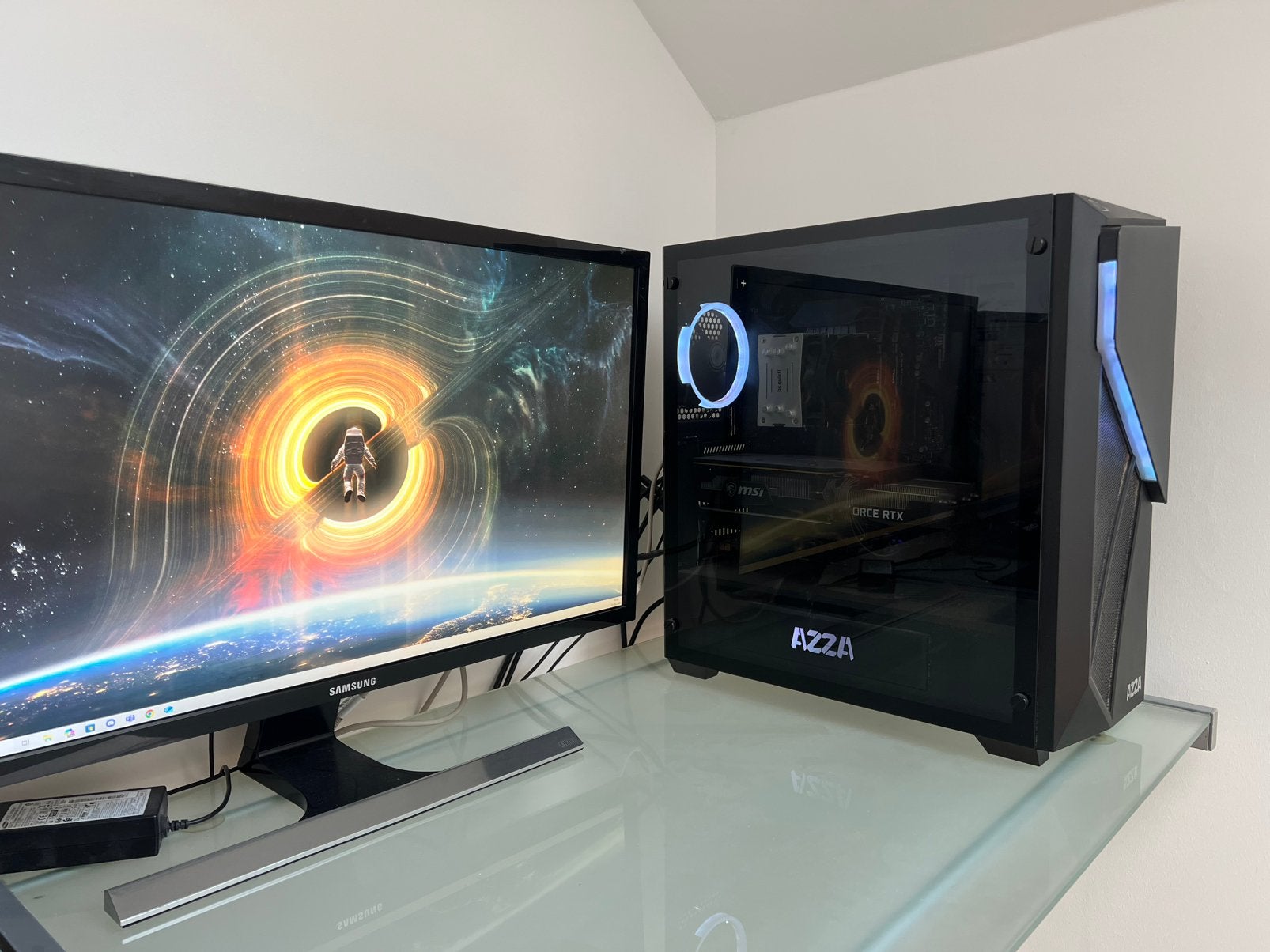 PC GAMER + ÉCRAN + PÉRIPHÉRIQUES – RTX 3070, Ophalen, Gebruikt
