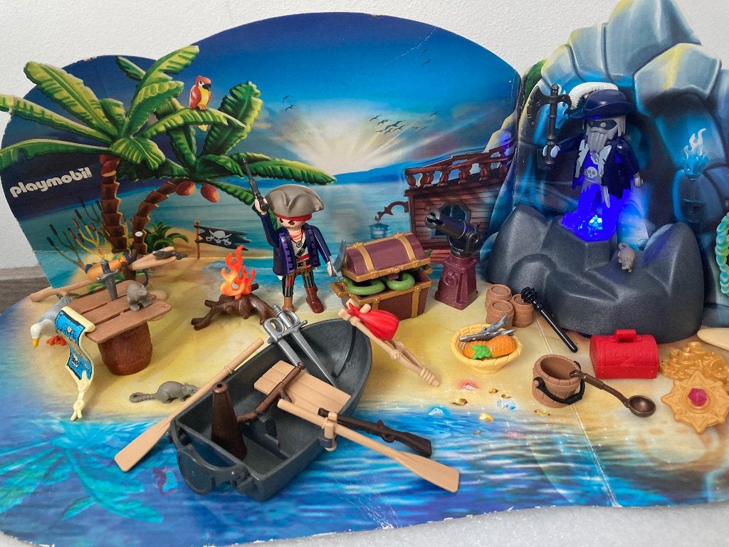 Playmobil 6625 - Calendrier de l'Avent Pirate (lumineux), Fantasy, Comme neuf, Figurines, Kit complet