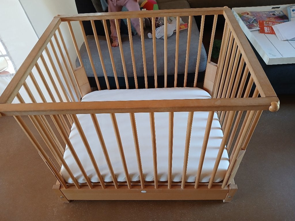 Park Pericles naturel massief beukenhout, Kinderen en Baby's, Babyparken, Ophalen, Gebruikt, Vierkant, In hoogte verstelbaar
