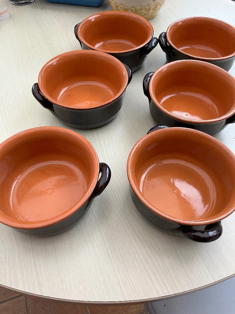 6 cassolettes neuves terre cuite vernissées, Maison & Meubles, Neuf, Poterie, Enlèvement, Autres types