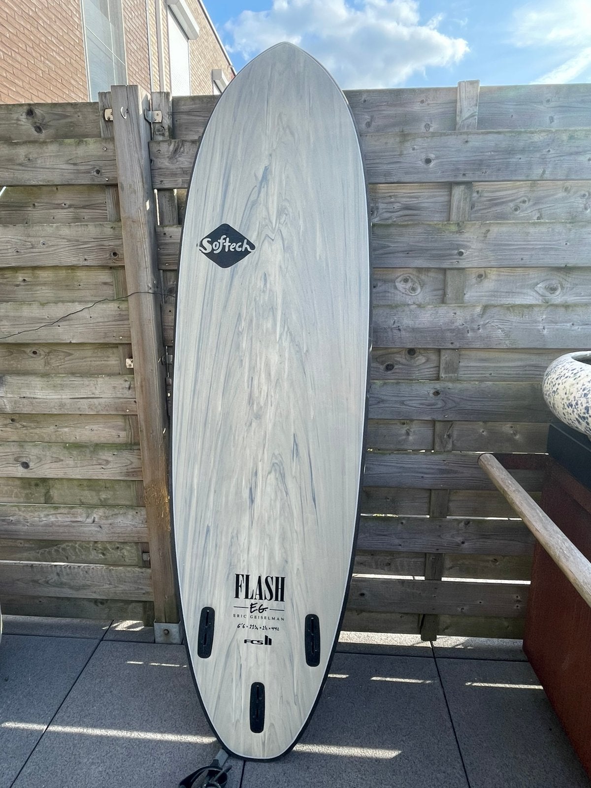 Surfplank Softech Flash Eric Geiselman FCS II Surfboard, Ophalen, Gebruikt, Shortboard, Met koord