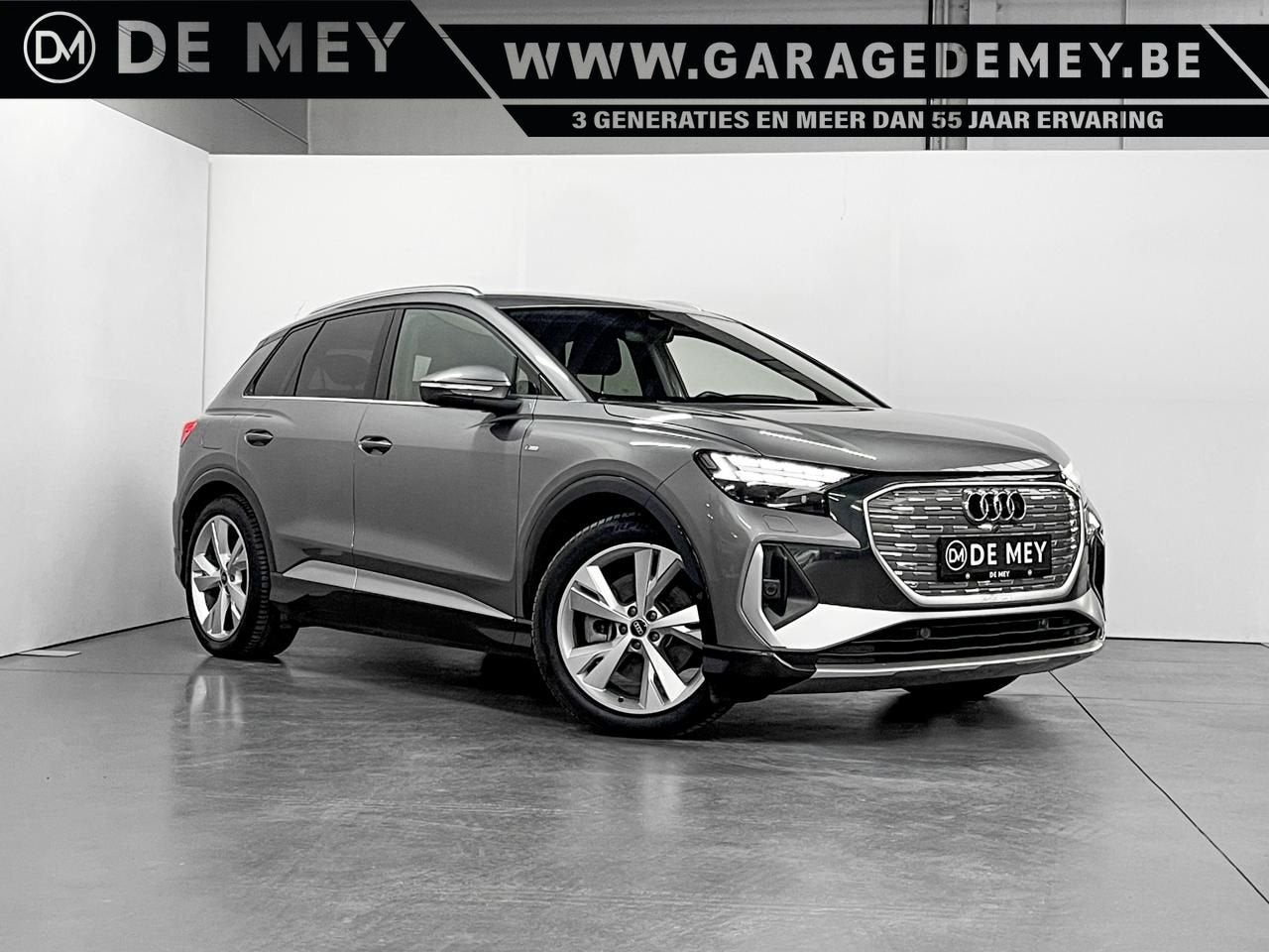 Audi Q4 e-tron 82 kWh 40 S line / Carplay / Camera / ACC / N, Argent ou Gris, Achat, Détection des panneaux routiers, Entreprise