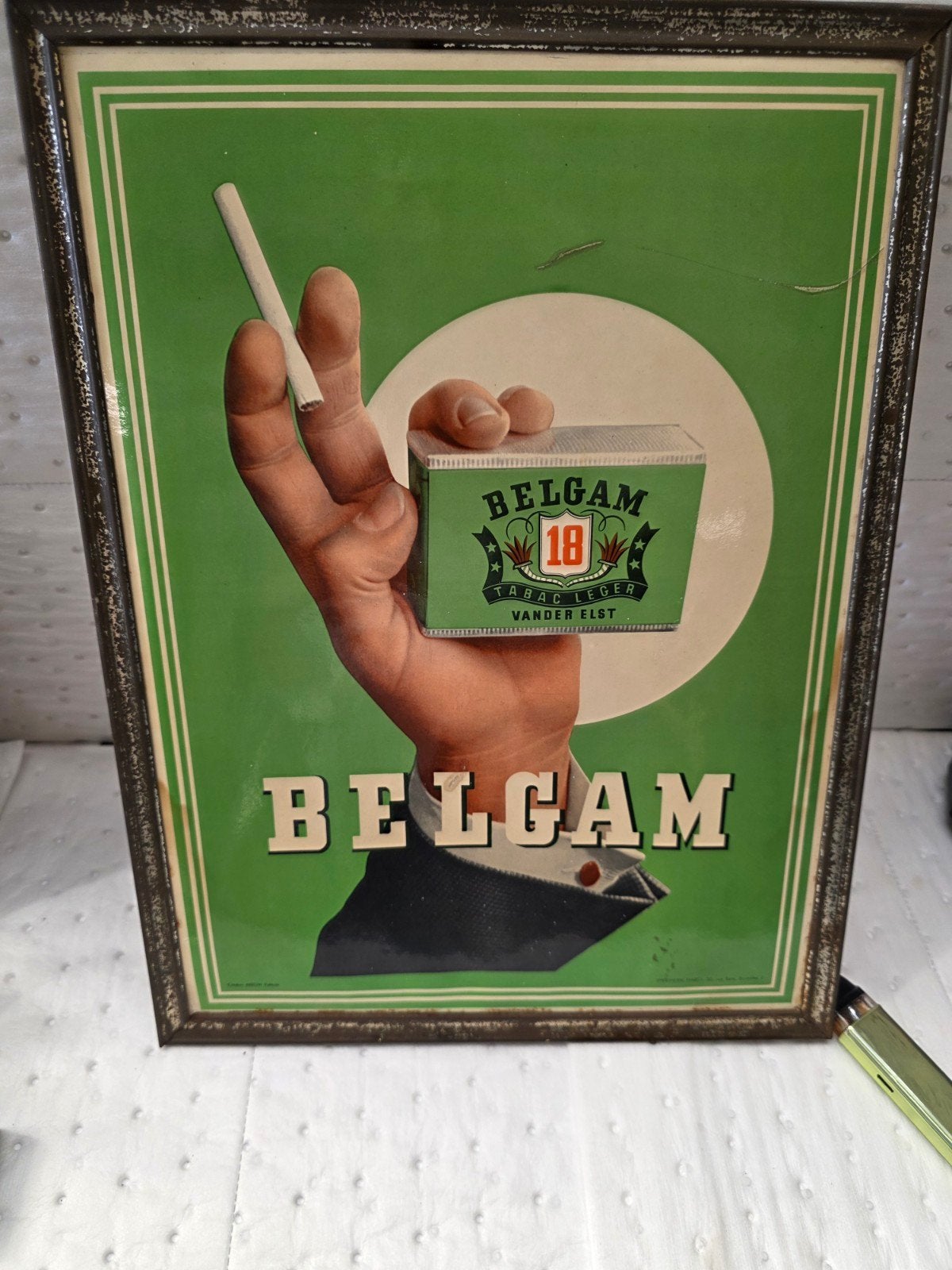 reclamebord Belgam., Ophalen of Verzenden, Reclamebord
